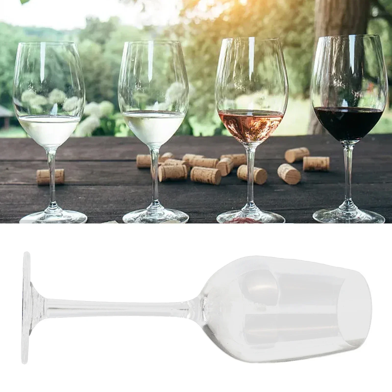 Red Wine Glass Cup Goblet Plastic Transparent Unbreakable  Wine Glass Cups Bar Camping Party Goblet 320/550/580ML