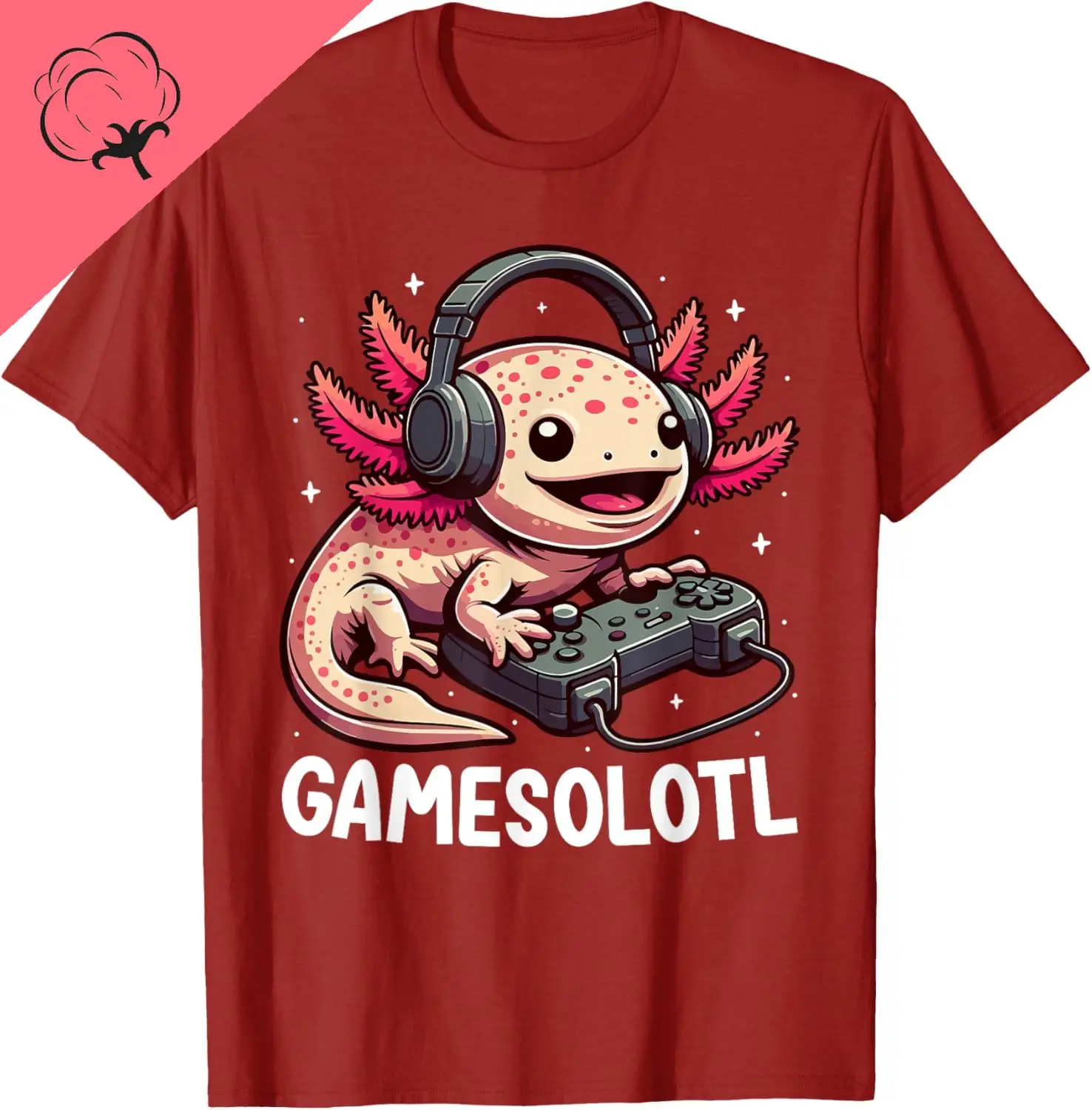 Gamesolotl Axolotl Video Gamer Kawaii Anime Gifts Boys Teens  Individuality Graphic T Shirts Mens Clothing Camiseta Hombre