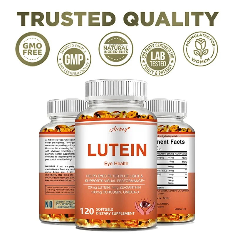 Lutein - Supports Eye Health, Relief From Fatigue, Tiredness, Blue Light, Dry Eyes and Vision Health