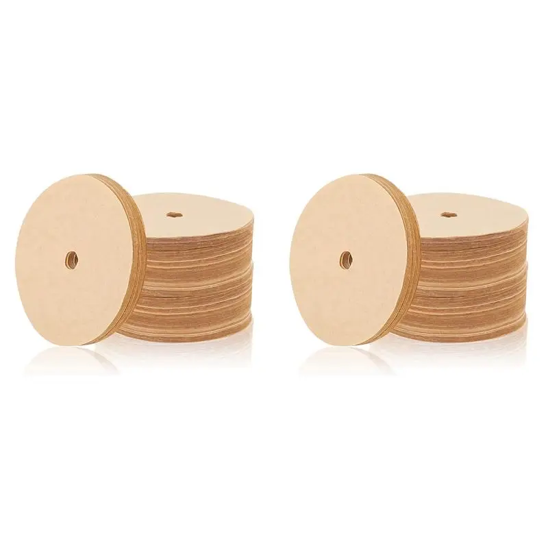 ABWZ-800Pcs Unbleached Percolator Coffee Filters, 3.75In Disposable Coffee Paper Filter, Disc Coffee Filters Wood Color