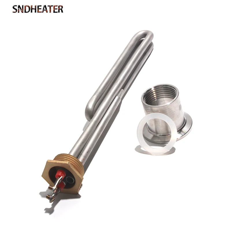 SNDHEATER Solar Water Heating Element With Probe Hole DN25/1 inch 32mm BSP Threaded 110V 220V 380V Wattage 1KW/2KW/3KW/4KW