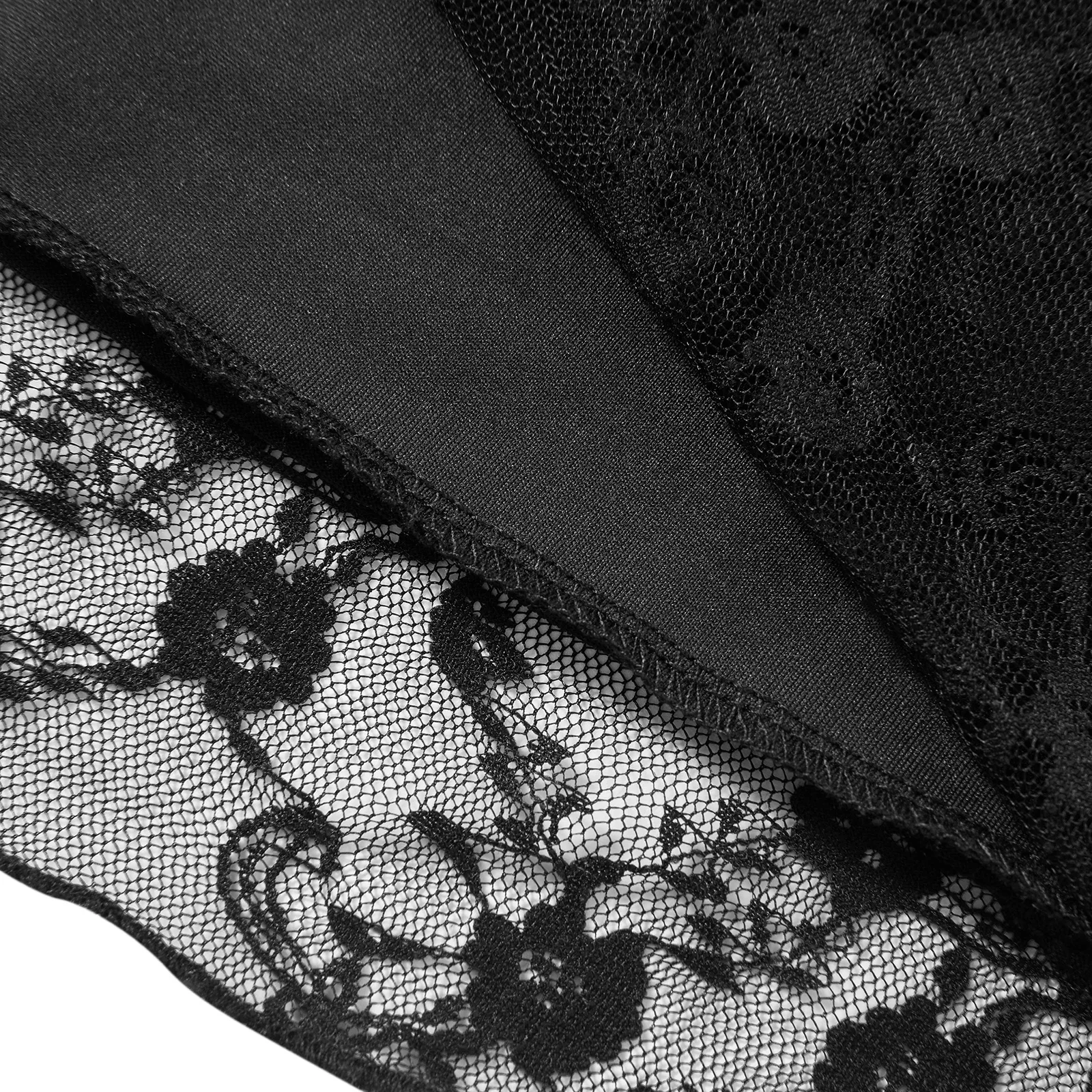 Camiseta de mujer Midriff-baring Tops ropa de verano estilo informal encaje malla empalme cuello en V amarre sin mangas camiseta ajustada ropa de calle