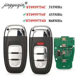 Jingyuqin Từ Xa Thông Minh Chìa Khóa Bán Móc Khóa 3/4BTN 315MHz/433MHZ/868MHZ 8T0 959 754C cho Cho Xe Audi Q5 A4L A5 A6 A7 A8 RS4 RS5 S4 S5