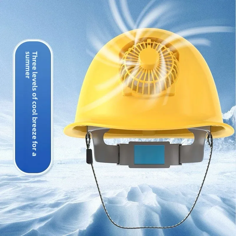 Construction Site Fan Helmet Solar Brushless Charging Air Conditioner Cooling Summer Construction Shading Sun Protection