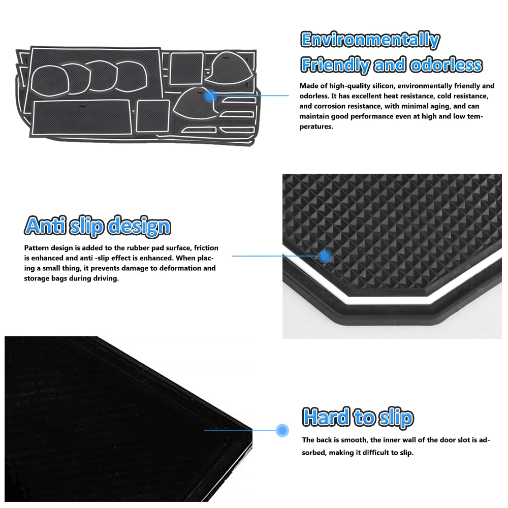 Car Door Slot Mats For Suzuki Solio 2015 2016 2017 2018 2019 2020 Car Gate Groove Pads Mitsubishi Delica D:2 Cup Holder Coaster