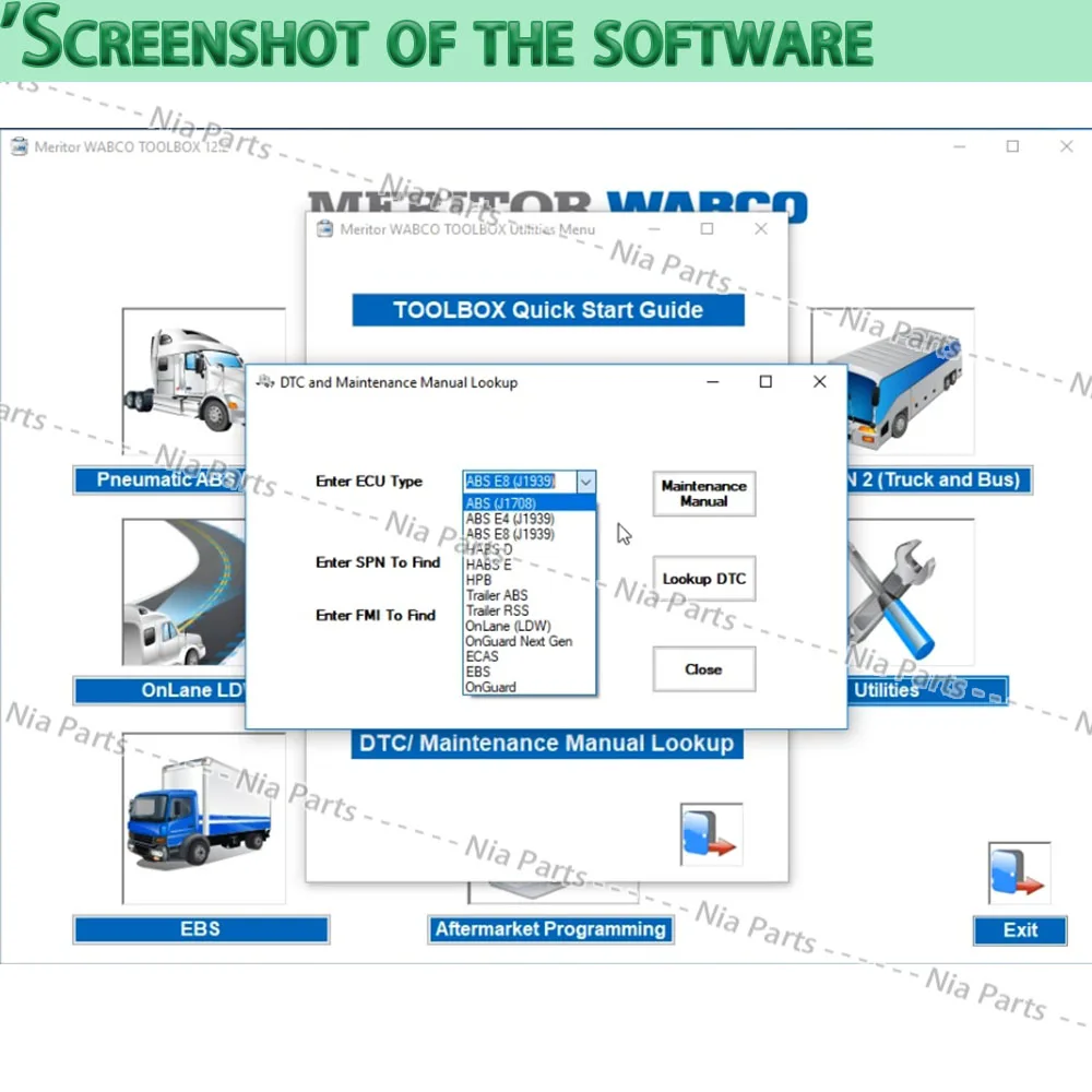 Diagnostic software Meritor wabco toolbox 12.2 automotive tools auto data base Car Repair scanner automotriz Vehicle Maintenance