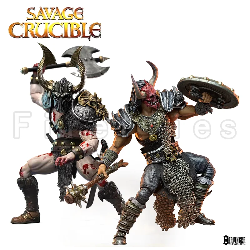 1/12 7inches Harbinger Studios Savage Crucible Action Figure Drevarth Sentinel The Red Anime Model Collection Toy For Gift