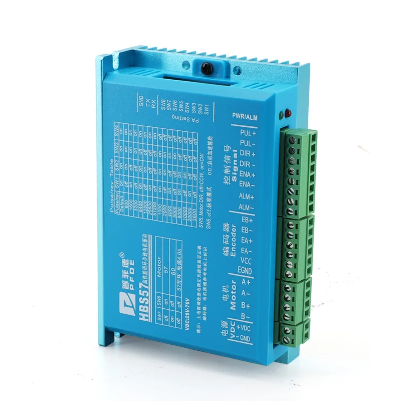 Hbs57 High-Speed Closed-loop Stepper Servo Driver AC20-80V DC24-70V Encoder 1000 Lines for Nema23/Nema24 Motor