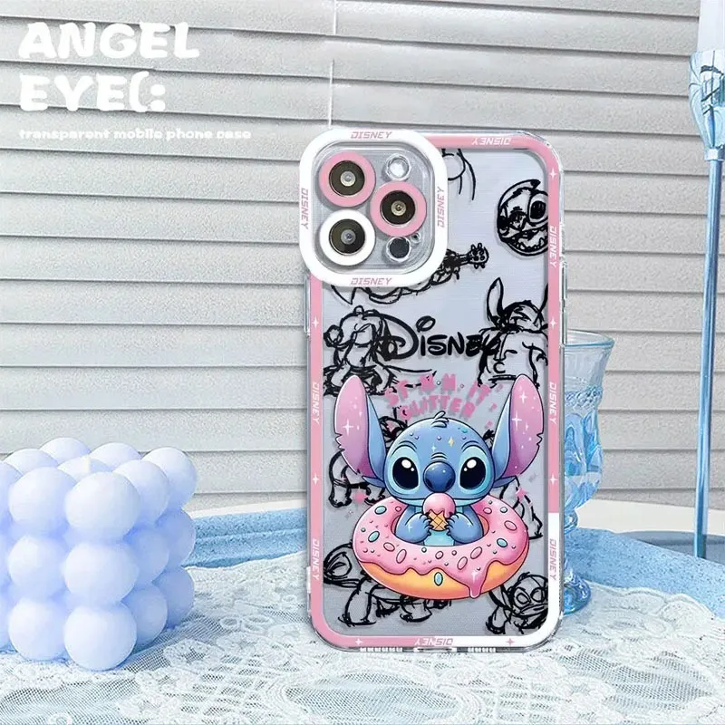 Disney Stitch Eat Dessert Case For Samsung Galaxy A54 A34 A24 A14 A13 A53 A33 A73 A23 A05 A05S A72 A52 A52S A32 A22 A12 A51 A71