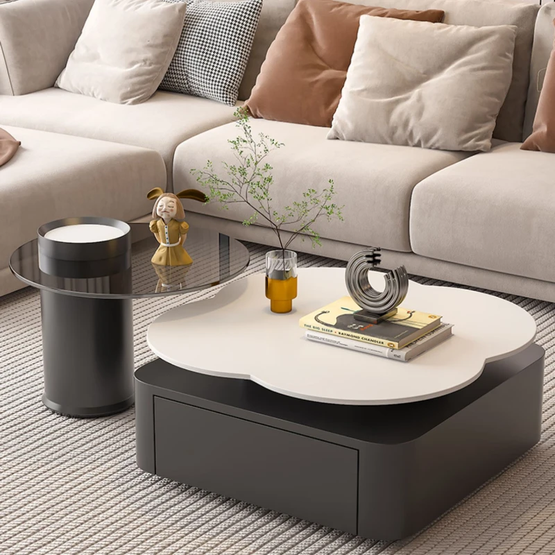 Black Modern Coffee Table Design Hardcover Floor Round Coffee Table Small Nordic Tavolino Da Salotto Living Room Furniture