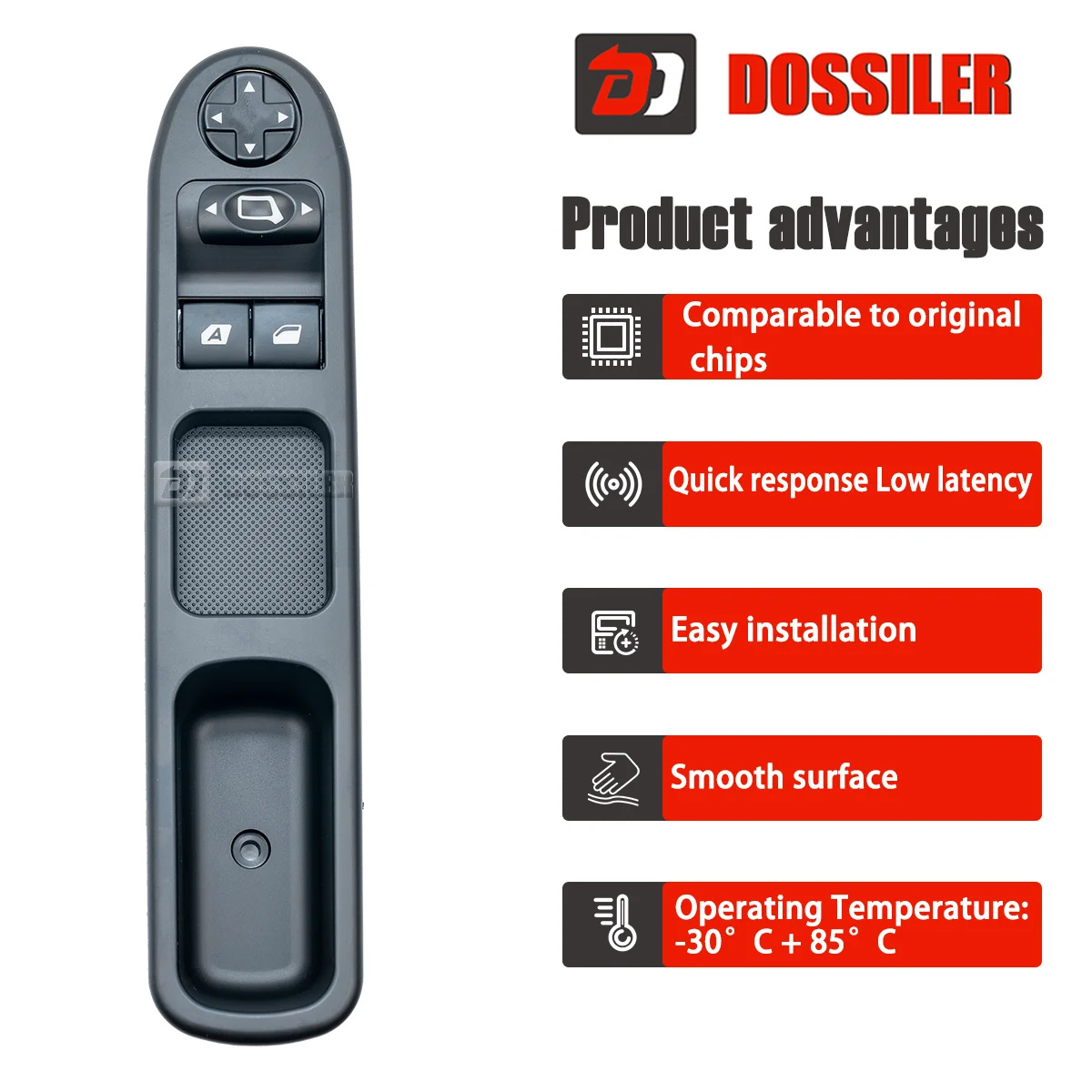 6554.QC Dossiler Power Window Switch For Peugeot 207 Citroen C3 Picasso 2007-2014 Electric Master Car  Left Drive Side 6554QC