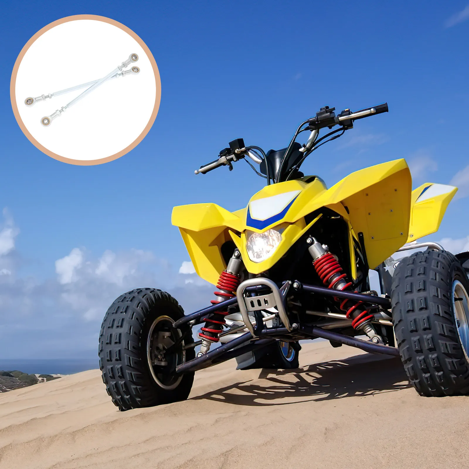 

2Pcs Atv Steering Tie Rod Ends High Durability Stainless Steel Replacement for Quad Sand Dune Vehicle Accessories