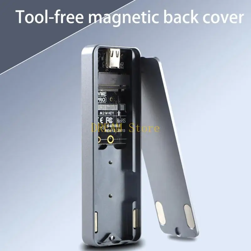 NVME Type-C 3.1 Mobile HDD Box 10Gbps Aluminium for M.2 USB3.1 Hard Disk Best Sale