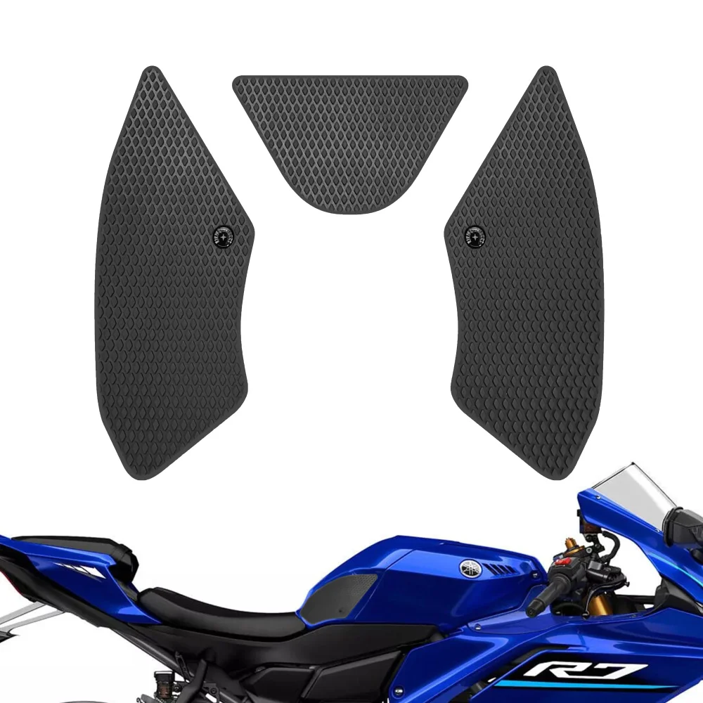 

For YAMAHA 2026 YZF R7 YZF-R7 Motorcycle Fuel Tank Pad Tank Sticker Decal Knee Pad Grip Pad Tank Grips Protection Stickers
