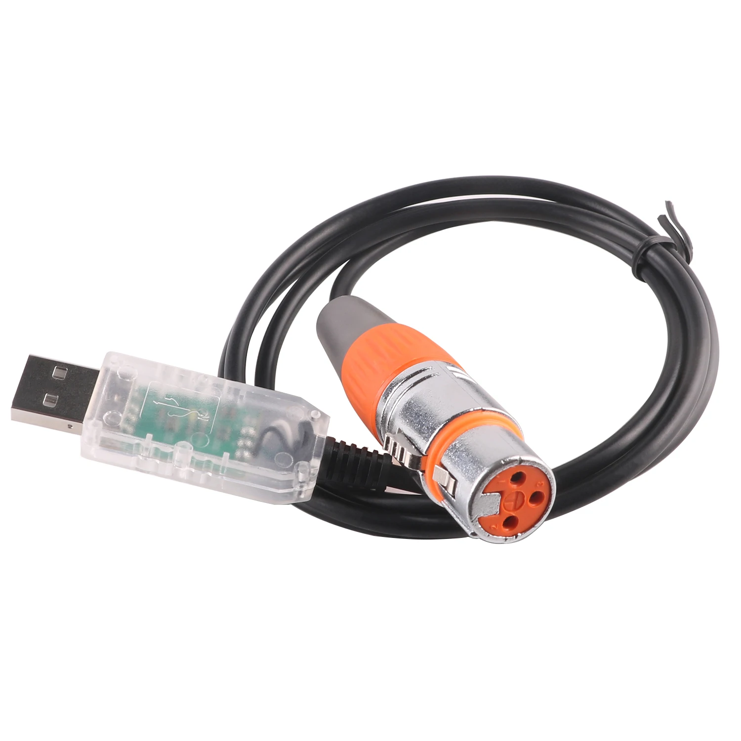 Adattatore di interfaccia da USB a DMX DMX512 Controller di illuminazione scenica per computer Dimmer Interfaccia USB Led Dmx512 con CD