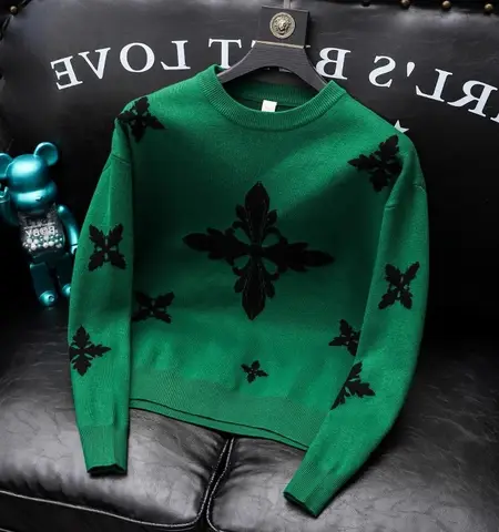 두꺼운 스웨터 라운드넥 긴팔 청소년 트렌디 두꺼운 긴팔 라운드넥 남성용 베이스 레이어 스웨터 니트웨어 스웨터