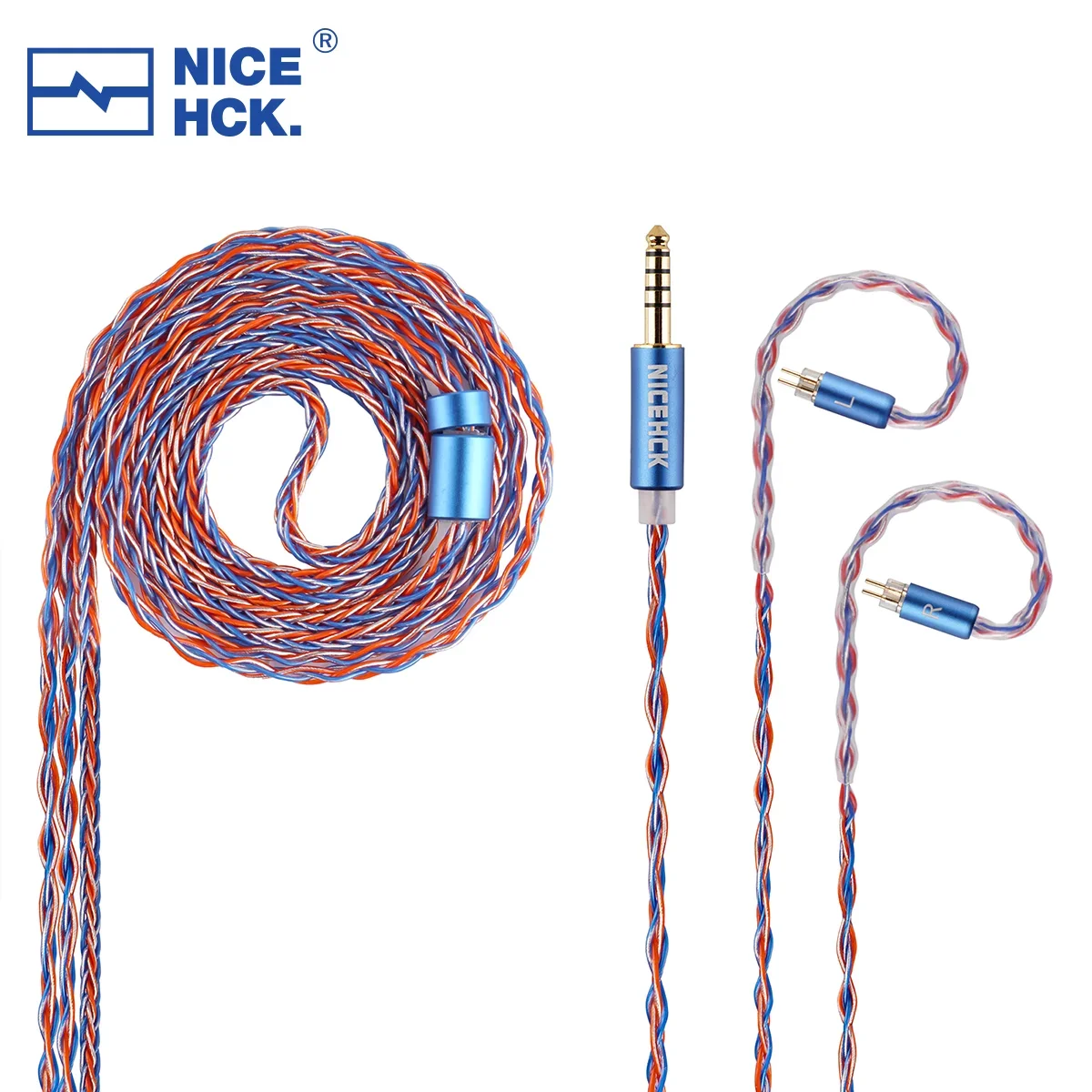 NiceHCK NewGarden HiFi Audio IEM Upgrade Cable 8 Strands 5N OFC+Silver Plated OFC Wire for Himalaya Cadenza 4 Singolo EA1000