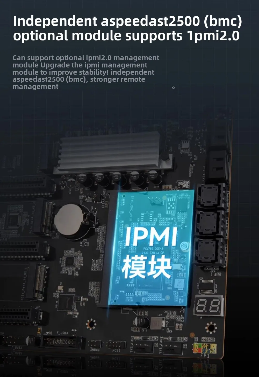 H12D-8D placa principal EPYC7002/7003CPU módulo BMC estación de trabajo AI