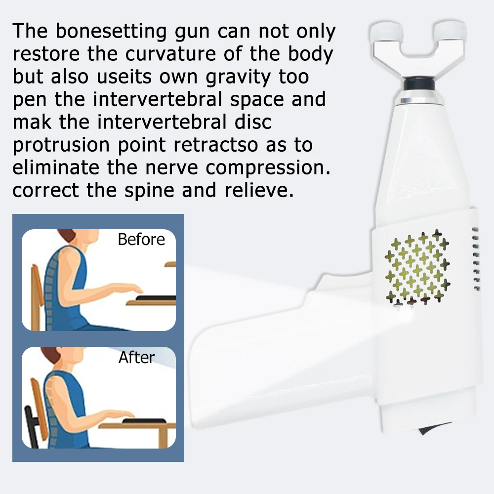 Electric Chiropractic Adjusting Tools Health Care Body Massage Chiropractic Correction Gun Spine Adjustment Massager Portable