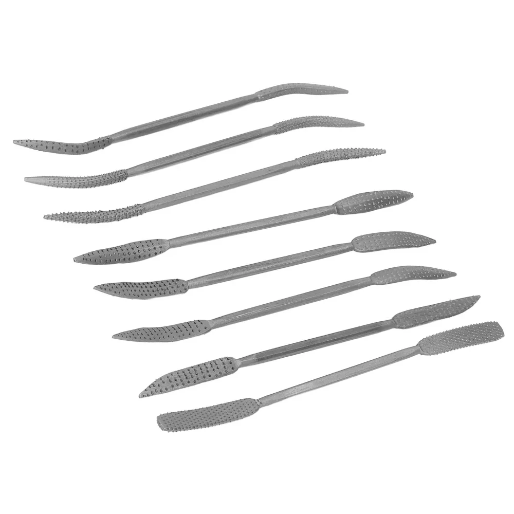 8pcs Double Ended Double Ended Rasp File Heavy Duty Cut Resistant Wood Carving File Set Riffler Rasp Set For Rasp Cuts