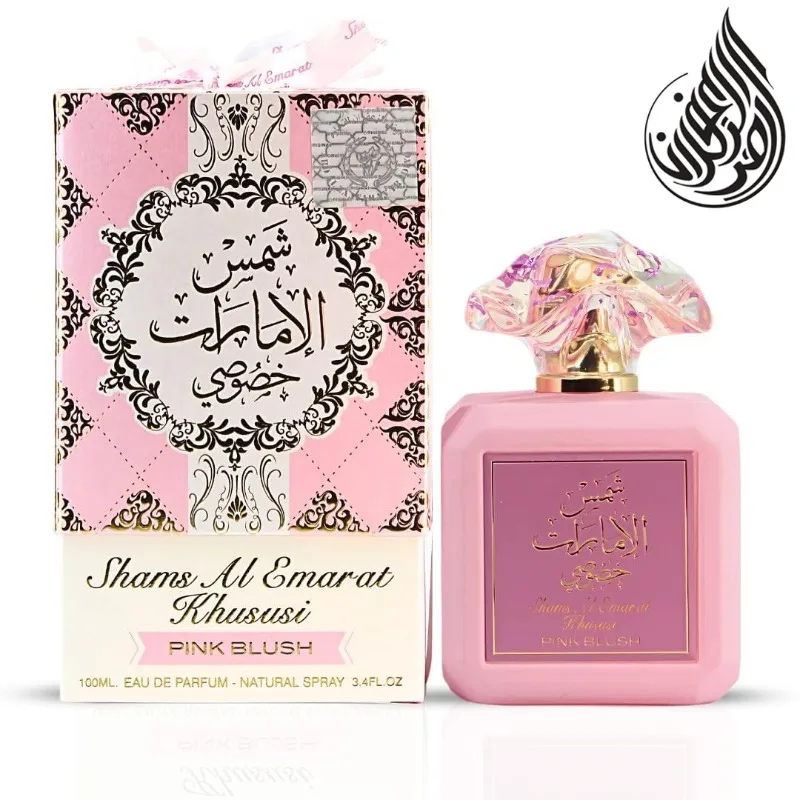 Ard Al Zaafaran 3.4 Oz Original Arab Perfumes Shams Al Emarat Pink Blush Perfume for Women 100 ML Pheromone Eau de Parfum Makeup