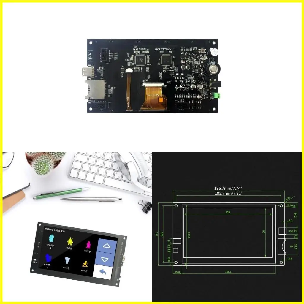 

7 Inch TFT70 LCD Display Screens Module TFT Panel Touch Screens Wireless Control