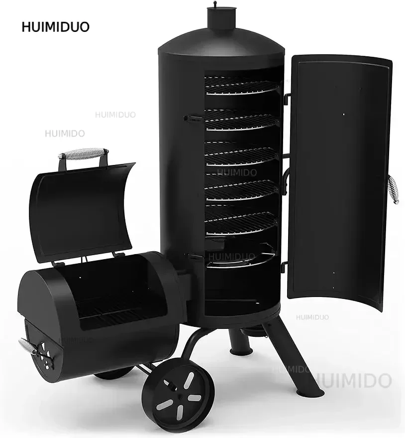 Series DGSS1382VCS-D Heavy-Duty Vertical Offset Charcoal Smoker & Grill