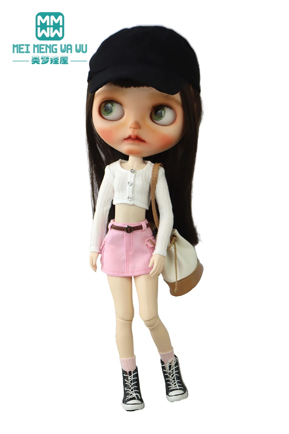 28 cm Blyth-Puppenkleidung, modische bonbonfarbene Blusen, Mini-Jeansröcke für OB23 OB24 Azone-Puppenzubehör – Detail 39