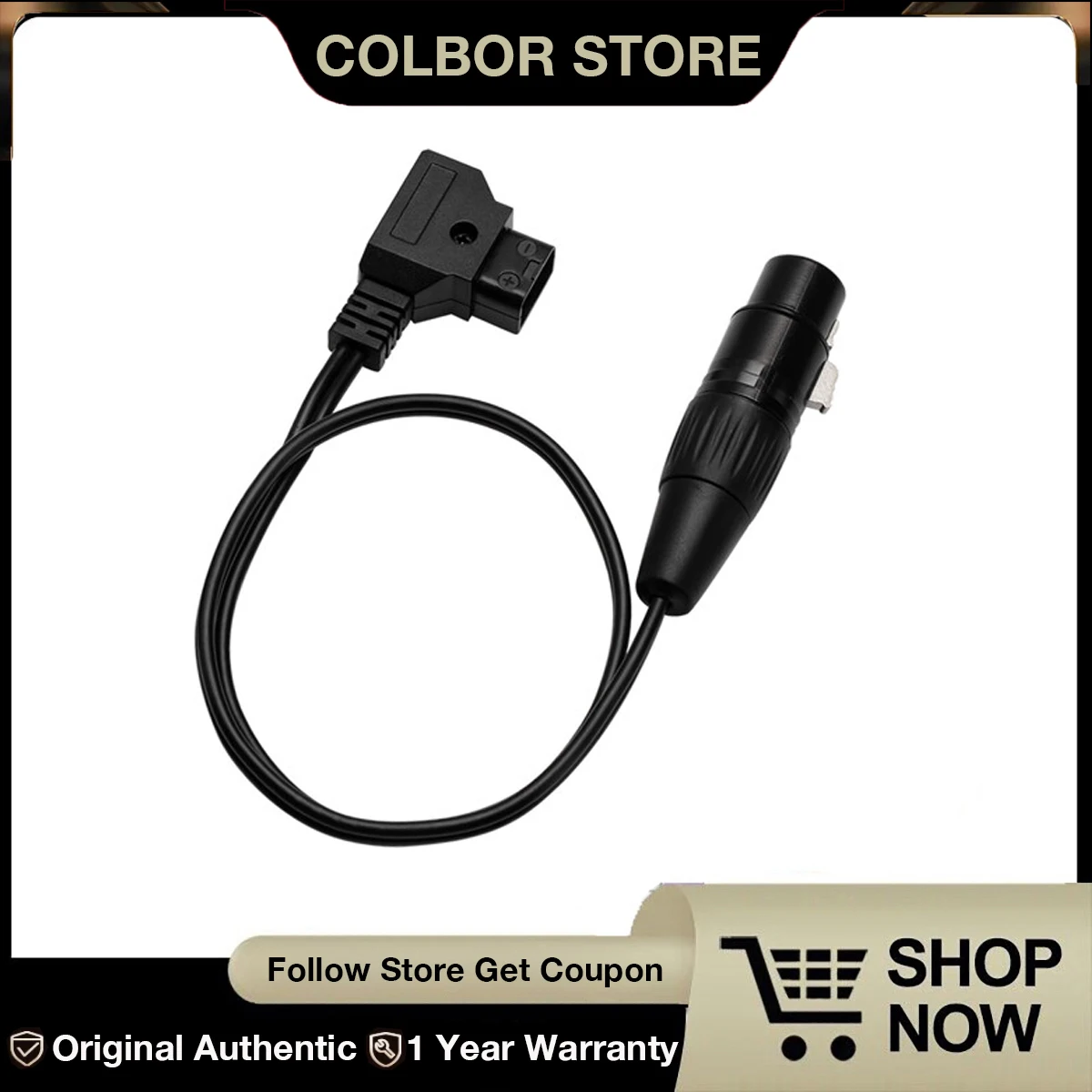 

COLBOR D-Tap to XLR V-Mount Battery Cable (19.7")
