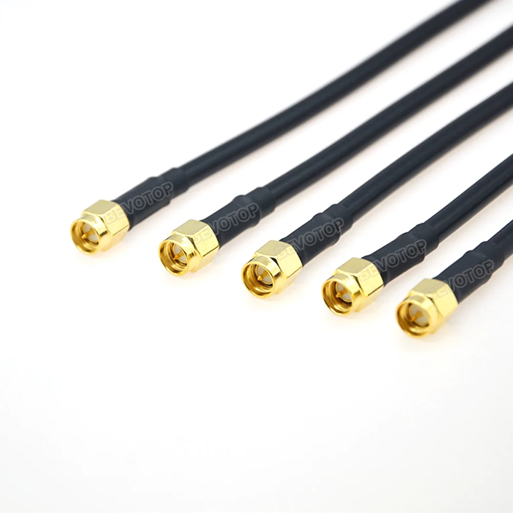 1Pcs RG223 케이블 SMA 남성-SMA 암 커넥터 50ohm 이중 차폐 RF 동축 케이블 WiFi 안테나 연장 코드 피그 테일