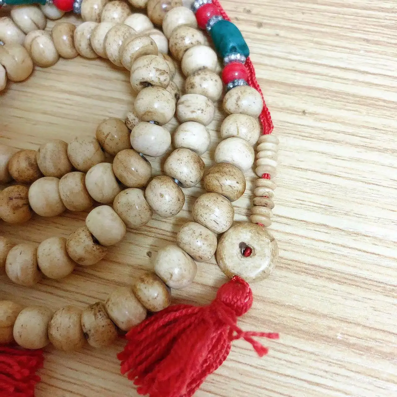 ML215 Tibetan Origin Yak Bone Beads 108 Mala Rosary 10mm*8mm Beads Prayer Necklace