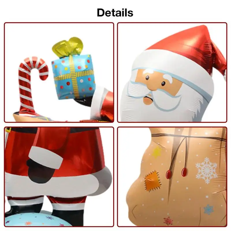 Giáng Sinh Bóng Bay Ngày Lễ Bóng Decors Với Ông Già Noel Người Tuyết Nhiều Màu Sắc Viền Balo Vật Trang Trí Cho Nhà Văn Phòng Shop