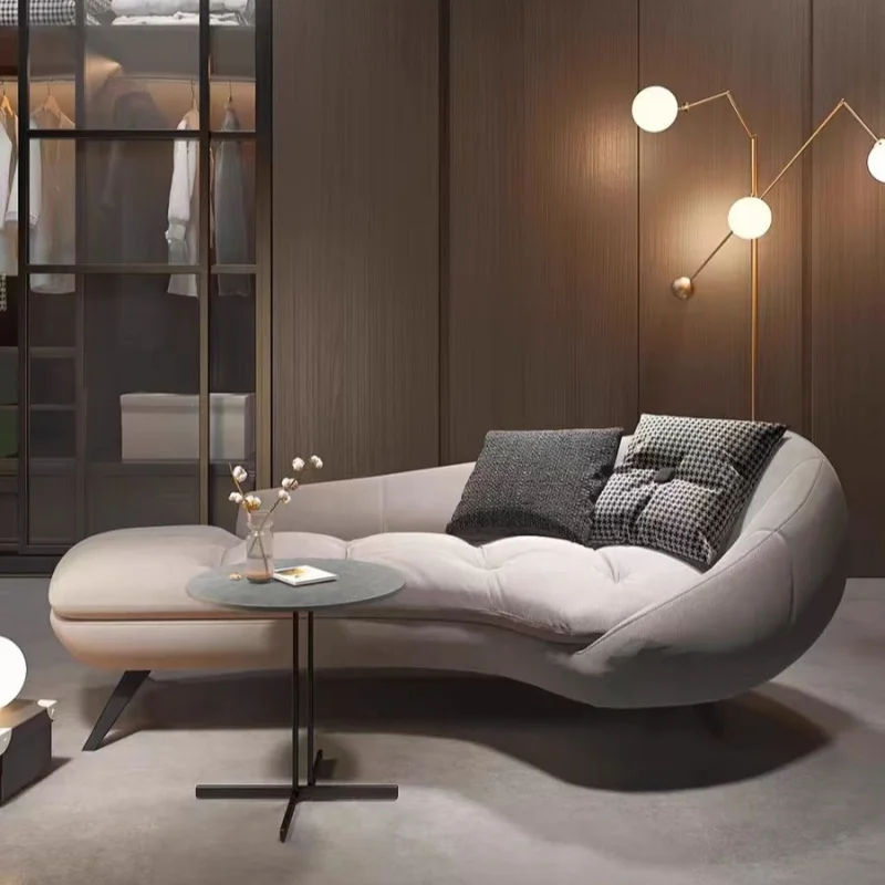 

American Balcony Lounge Chair Curved Sofa Small Sized Noble Concubine Chair Sofa Daybed Luxury Modern Living Room Furniture