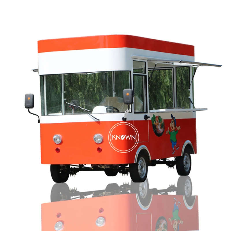 Mobiler elektrischer Fritteusen-Hot-Dreirad-Lebensmittelwagen mit vier Rädern für den europäischen Markt