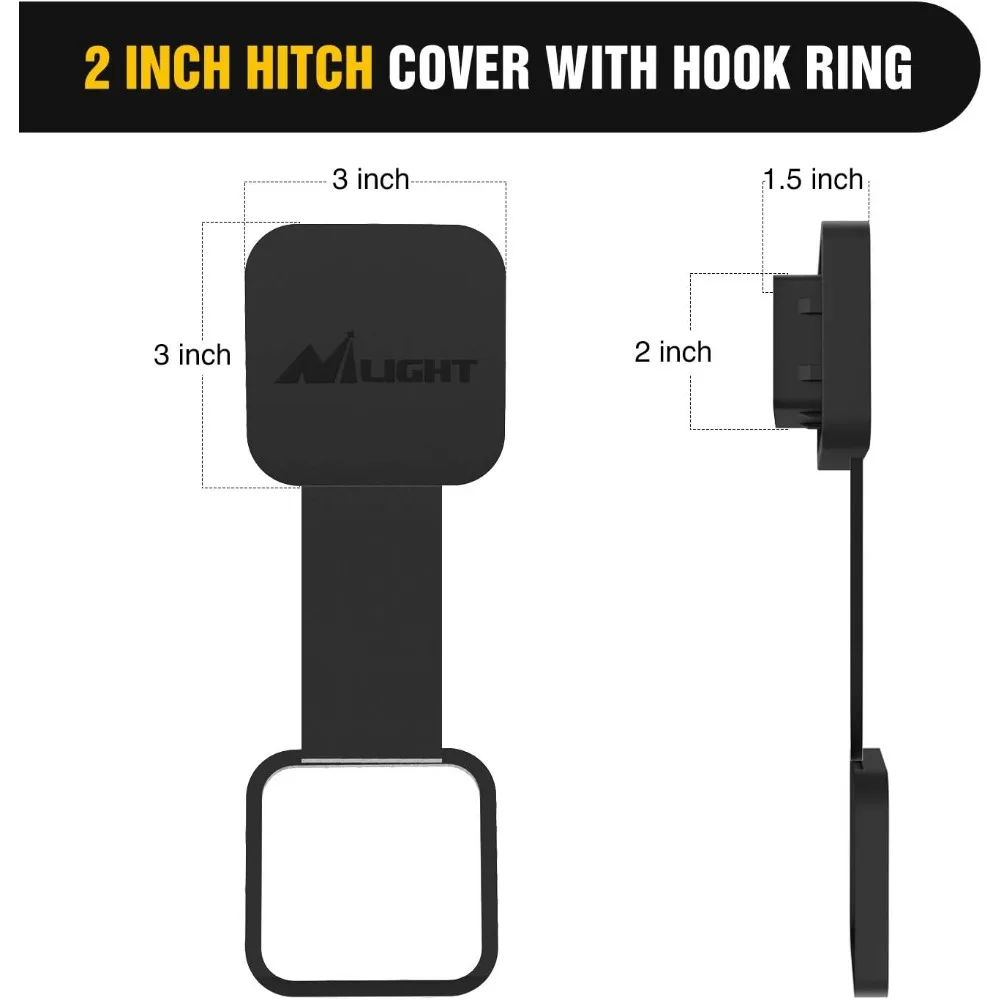 مجموعة أدوات استقبال وصلة السحب للمصد الخلفي شديدة التحمل مقاس 2 بوصة لموديلات Wrangler JL JLU لعام 2018-2025 - سهلة التركيب #5