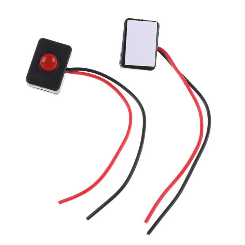 

Auto Motorcycle Self - Reset Horn Switch 12V With Line Square With Back Adhesive Button Electrical Switch Automotive Accessories