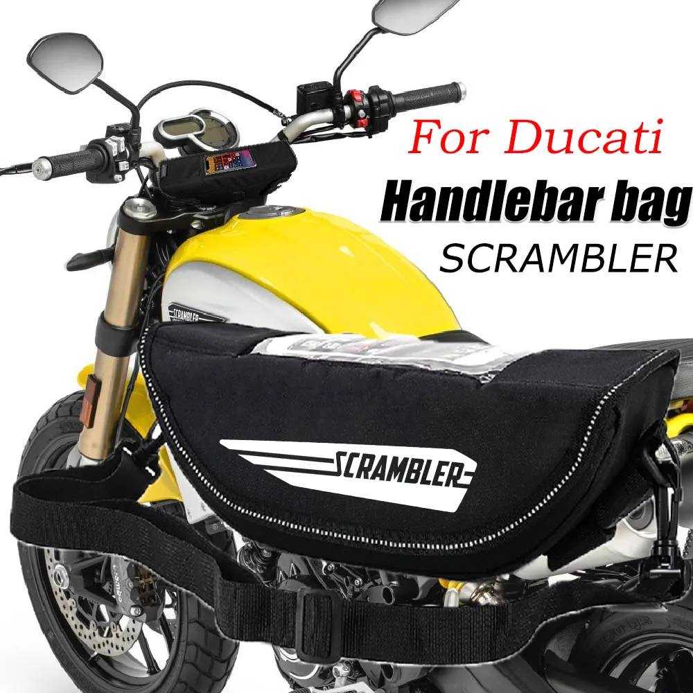 

For DUCATI Scrambler1100 Full Throttle Desert sled Motorcycle accessory Waterproof And Dustproof Handlebar Storage Bag