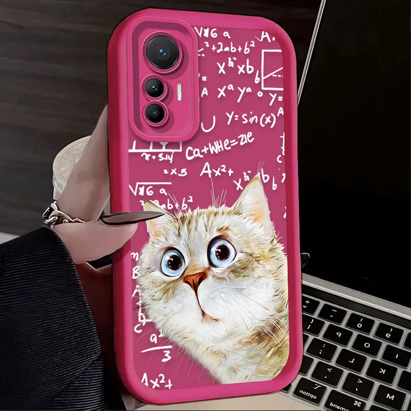 Custodia per gatti con pensiero surpreso per Xiaomi Poco X7 X6 X5 X3 NFC F7 F6 F5 F3 M7 M6 Pro 4G 5G Mi 12 11 Lite NE 5G 13T 12T 11T 14T Pro