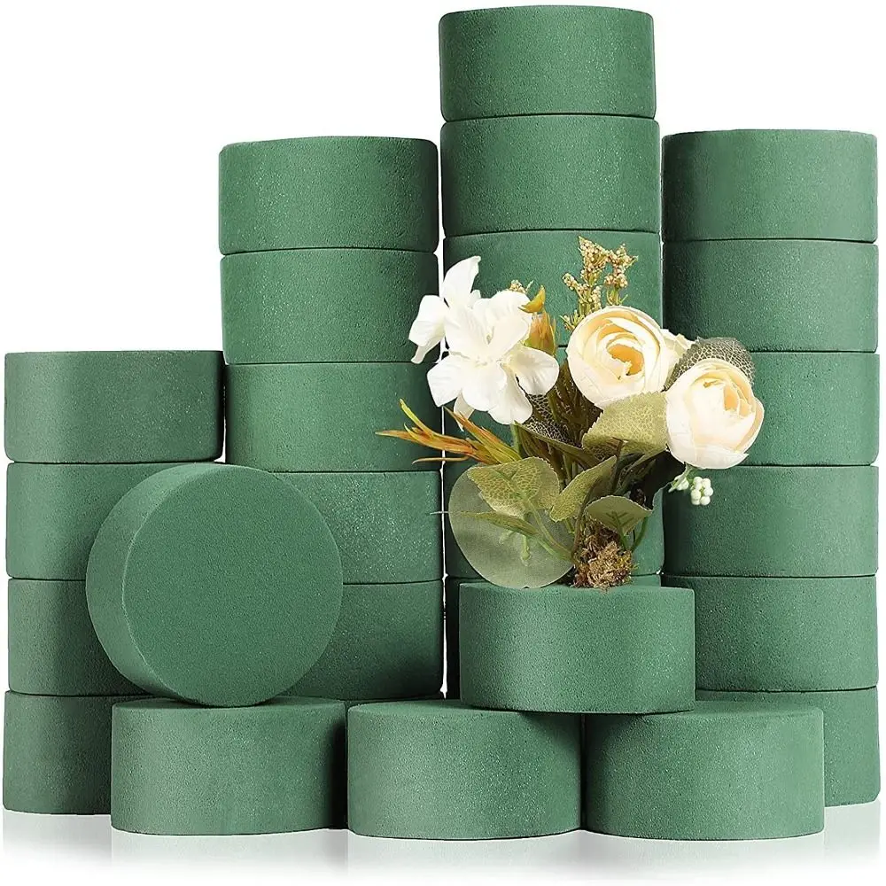 10PCS Round Floral Foam Blocks Fresh-Keeping Green Floral Foam Brick Foam DIY Flower Arrangement Kit Artificial Flower Mud