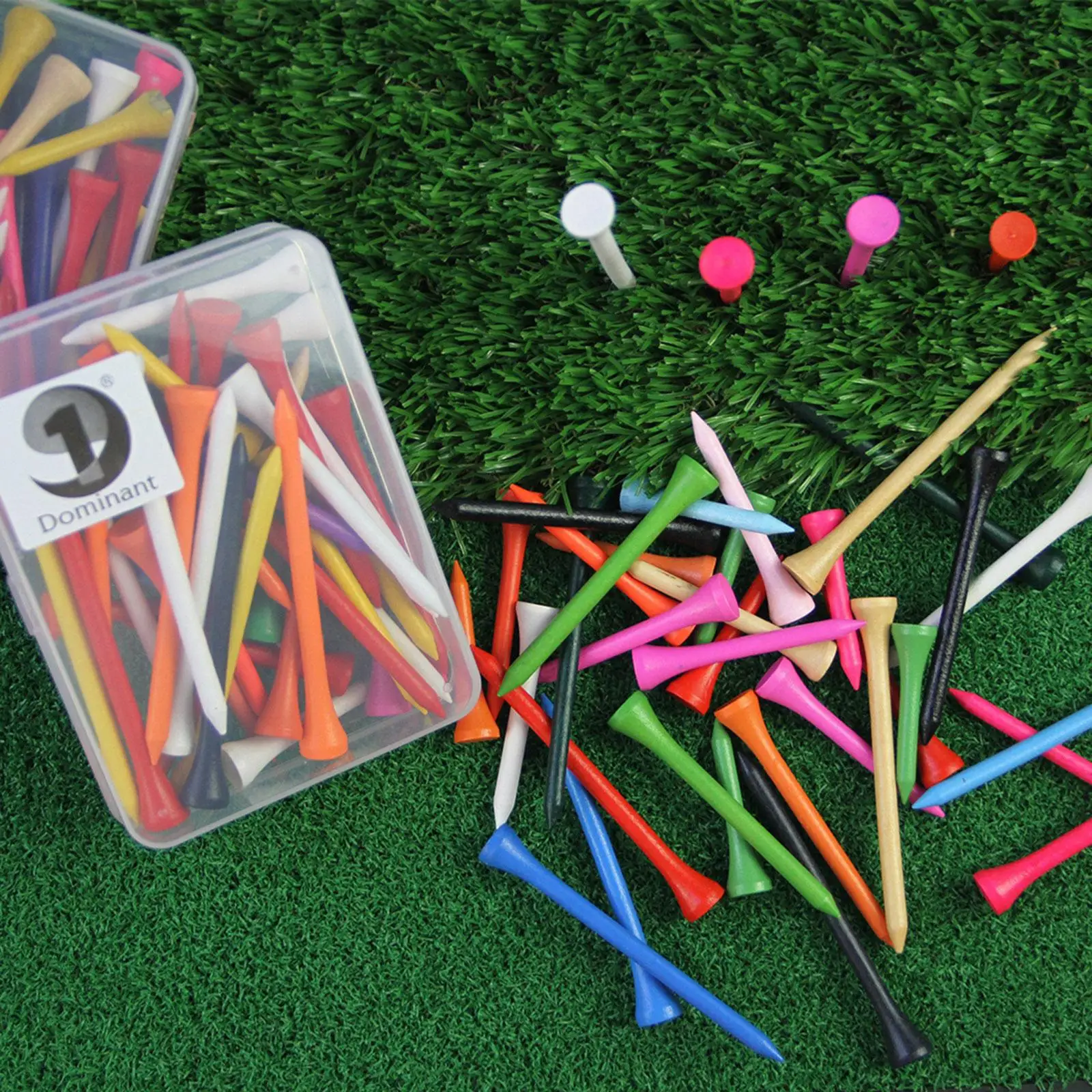 40Pcs Golf Tees Accessories Mixed 4 Different Sizes Training Aid Practicing for Players Adults Golfer Beginners
