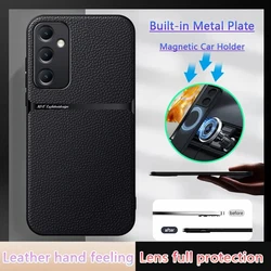 Per Samsung Galaxy A55 5G 2024 custodia morbida custodia in pelle siliconica per Samsung A55 a55 A 55 5G Cover posteriore con supporto magnetico per auto