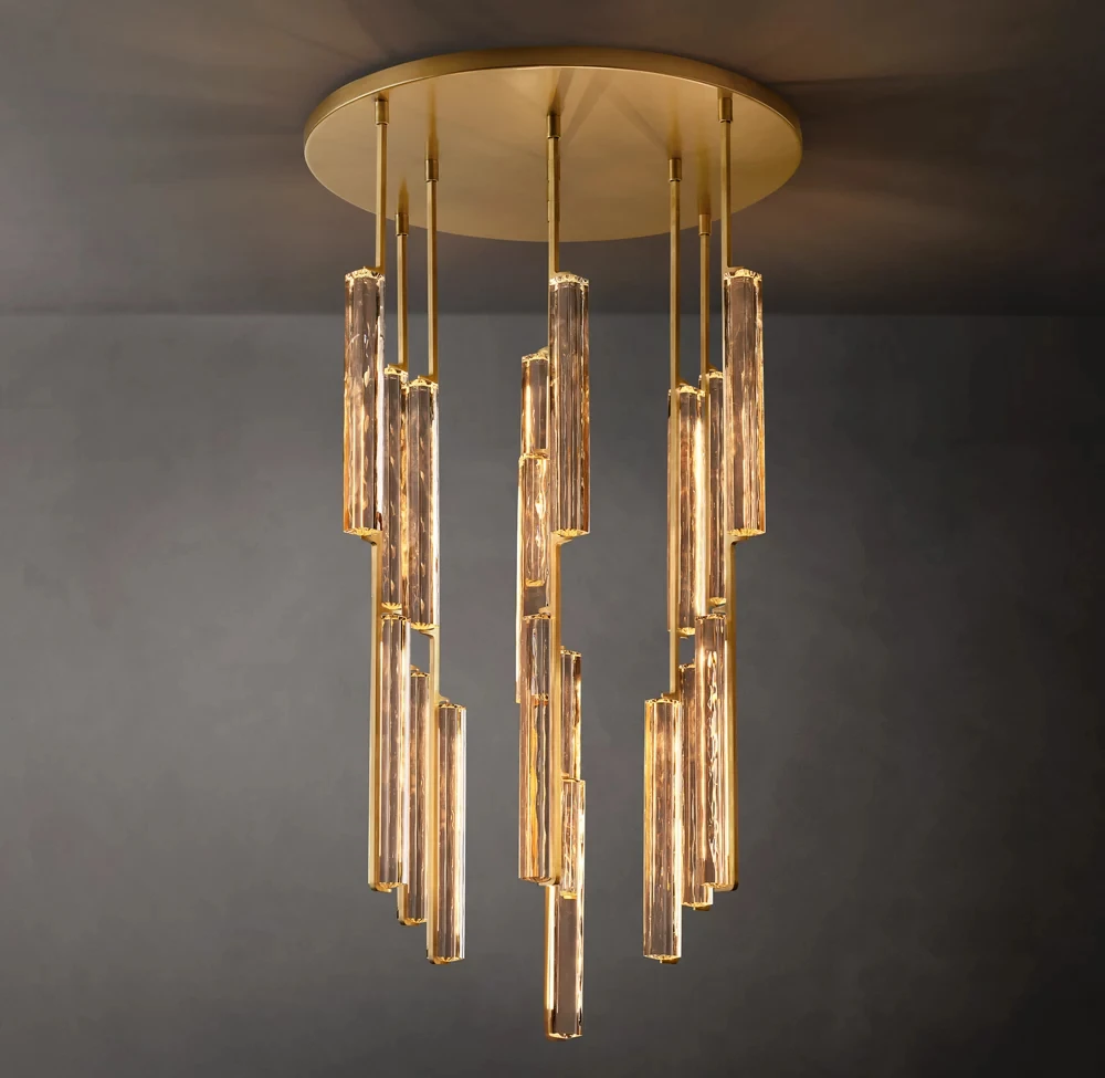 

！@Modern Chandeliers Home Crystal Design Led Lights Luxury Alabaster Ceiling Light for Living Room