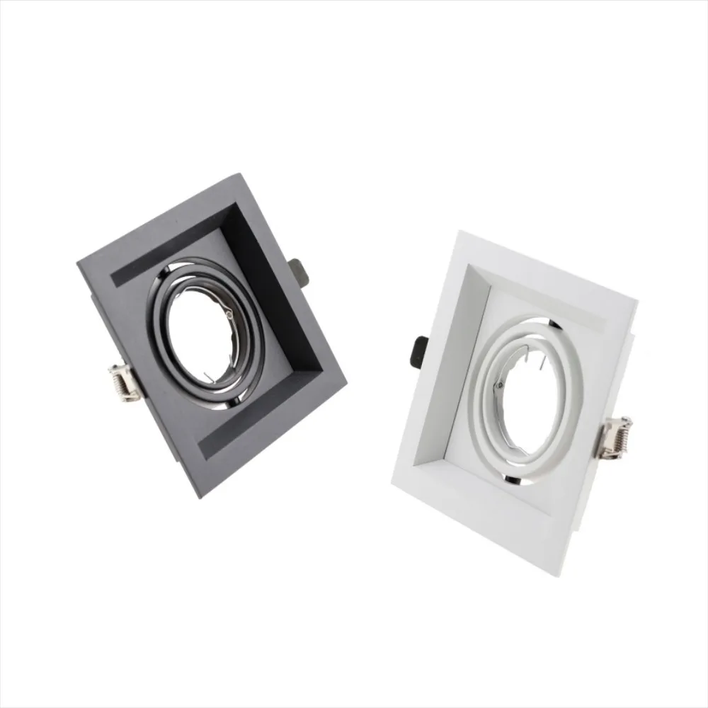 Square Aluminum Single Multiple Spotlights Grille Light Stand Light Frame Adjustment Direction Halogen Spot Light Stand