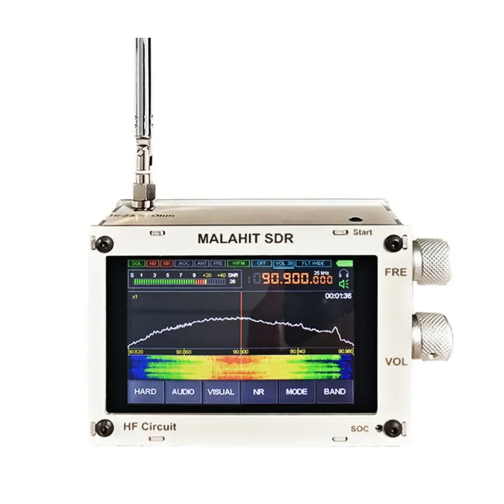 Malachite SDR PRO 3.5 pollici Touch Screen Radio 50KHz-2GHZ Full Band Aviation Band DSP SDR ricevitore con Antenna