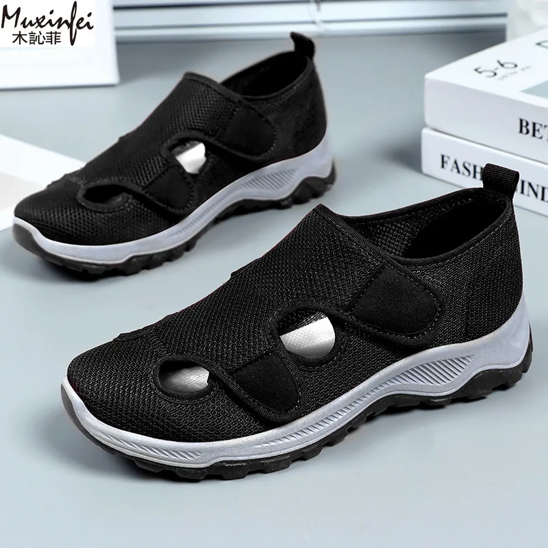 Women's Summer Shoes New Casual Hole Shoes with Adjustable Breathable and Comfortable Sandals for Women Cheap Shoes Clearance