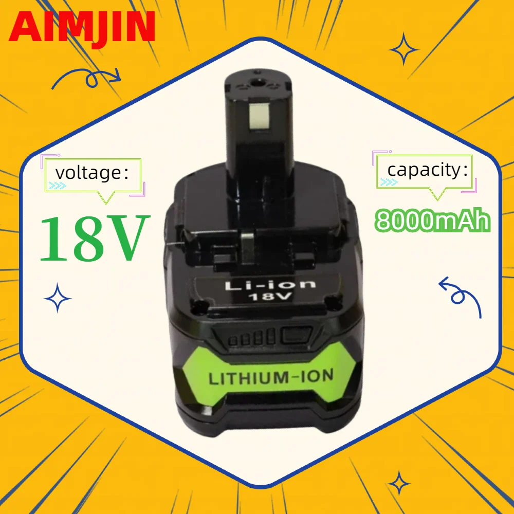 

Suitable for Ryobi 18V 9.0Ah lithium-ion rechargeable battery and compatible with BPL1820 P108 P109 RB18L50 electric tools