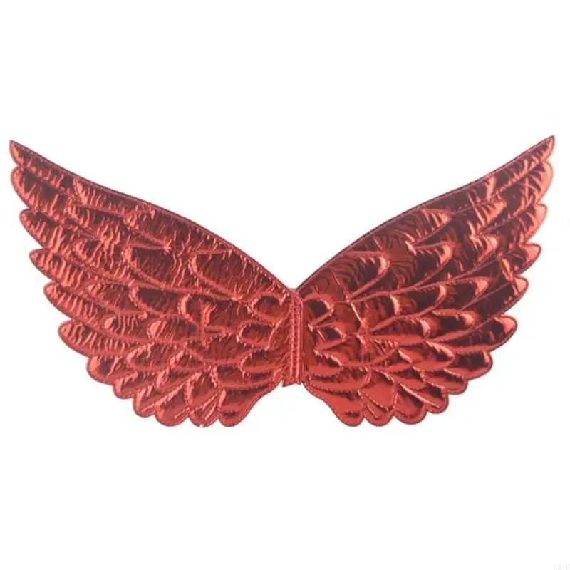 R9JD Angel Wings مرنة الفراشة الفراشة ، ارتداء ثياب Propbow قوس قزح أجنحة الأجنحة زخرفة حفلة عيد ميلاد الأميرة