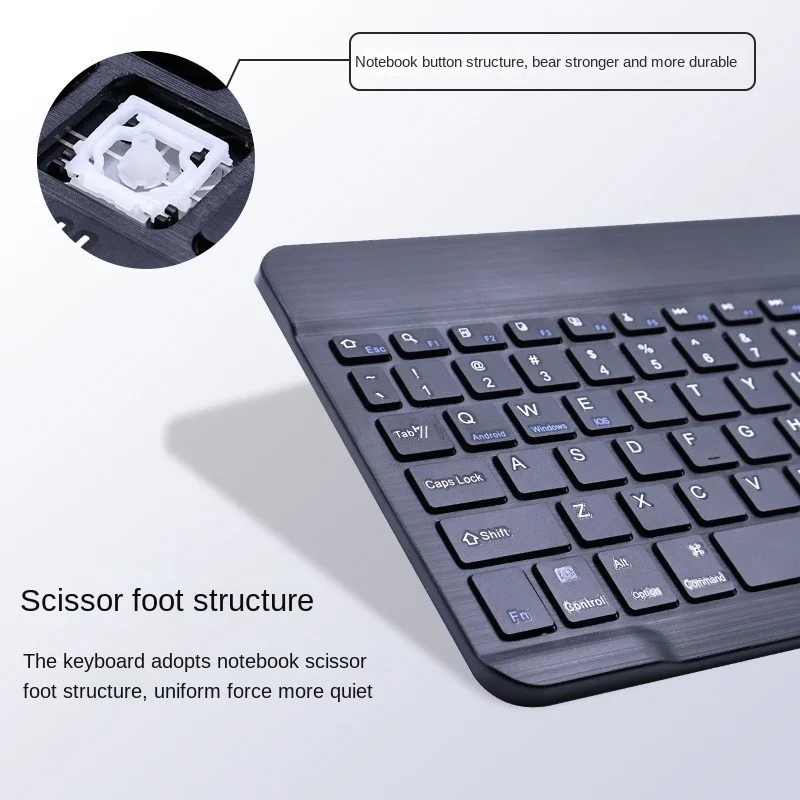 Bluetooth Wireless Keyboard For Android IOS Windows Slim Mini Wireless For PC iPad Tablet Phone Computer Keyboard With Mouse