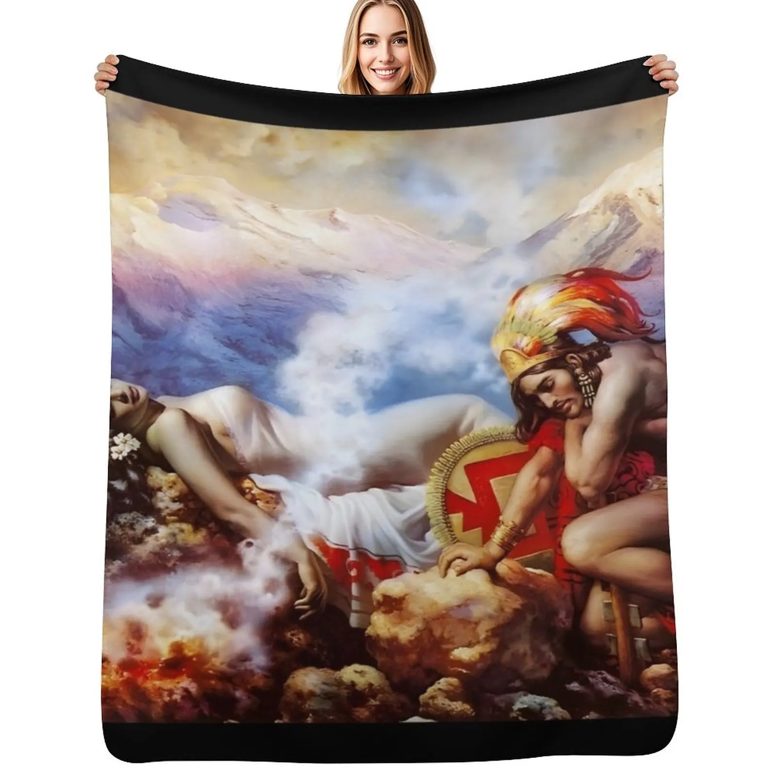 

The Legend of the Volcanoes - Jesus Helguera - Throw Blanket Thermals For Travel Decorative Throw Loose blankets ands Blankets