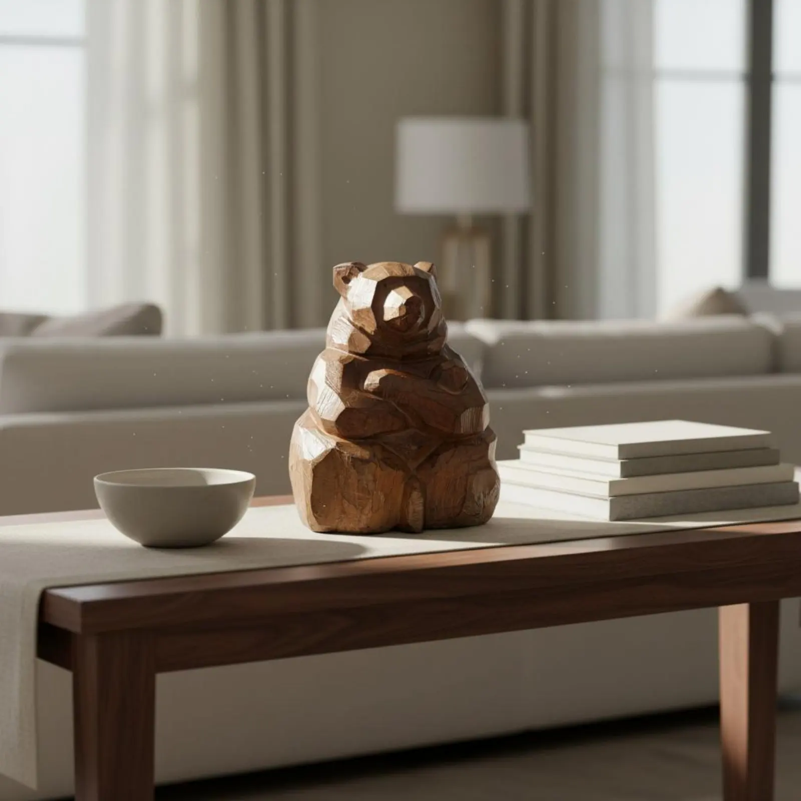 

Bear Figurine Collectible Wood Bear Sculpture Home Decor Unique Gift Idea
